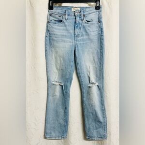 Madewell The High Rise Slim Crop BoyJean Women 25 Perfect Retro Distressed Jeans